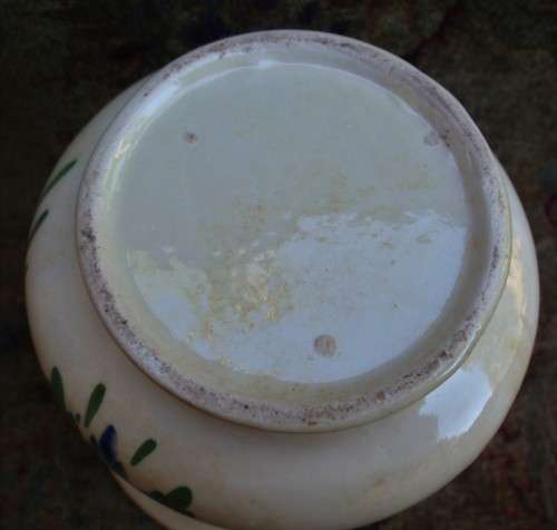 Vintage hand painted vase - charming cottagey piece.