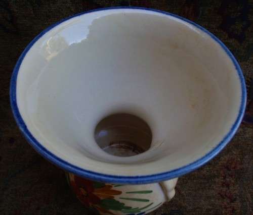 Vintage hand painted vase - charming cottagey piece.