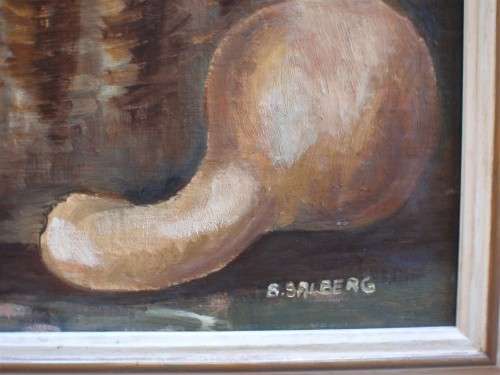 Really fabulous original still life - beautiful muted colours, tastefully framed. Signed S.Salberg