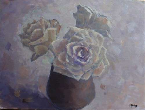Original Mark Phillips, oil on canvas frame - well known KZN artist. Gorgeous neutral monochromatic.