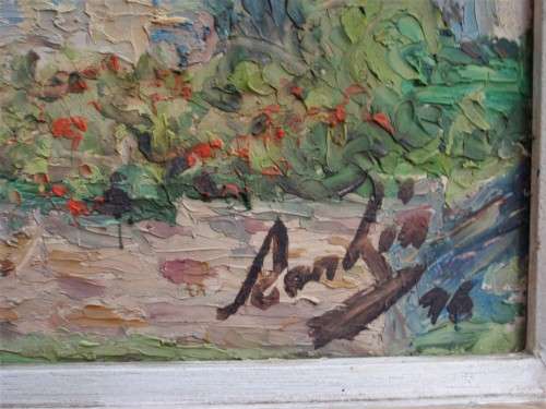 Original oil impressionist R.S.Rankin 1973 - Grahamstown St.Andrews clock tower - historical beauty