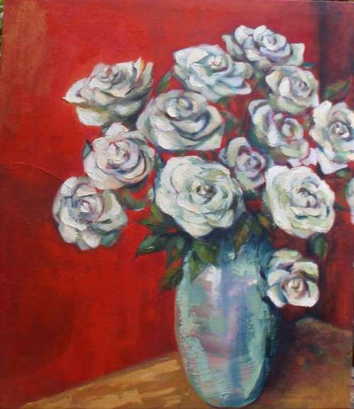 Original oil on canvas frame - Stunning contemporary bold and beautiful piece - make a statement!