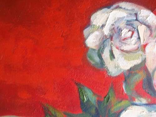 Original oil on canvas frame - Stunning contemporary bold and beautiful piece - make a statement!