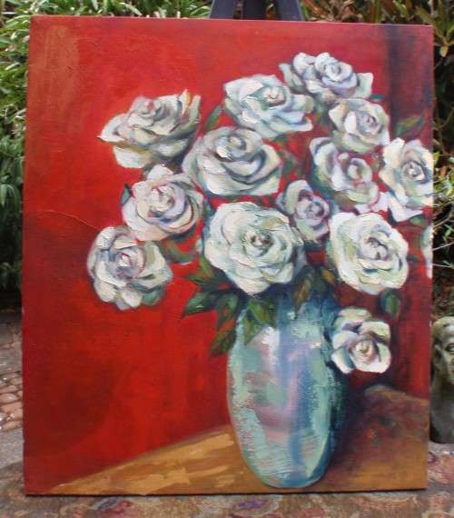 Original oil on canvas frame - Stunning contemporary bold and beautiful piece - make a statement!