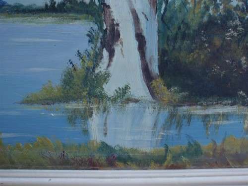 Vintage original oil by Wim Baartman  1919 - 1985 - African landscape. Listed artist.