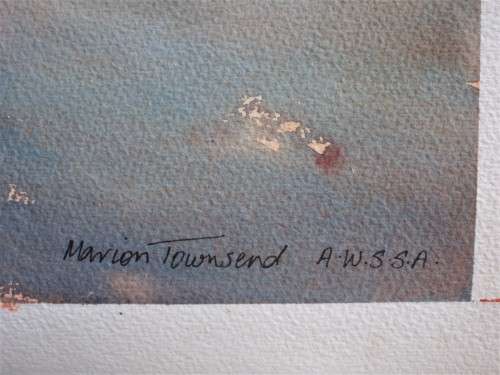 Original watercolour by Marion Townsend - reknown S.African artist. Cape Homestead.