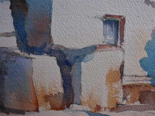 Original watercolour by Marion Townsend - reknown S.African artist. Cape Homestead.