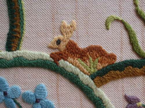 Vintage embroidery - beautiful needlecraft - Jacobean crewel.  A real masterpiece of handwork.