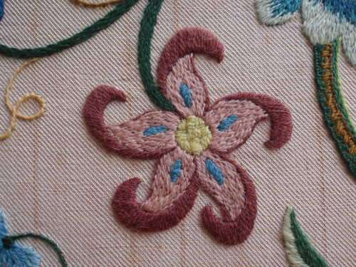 Vintage embroidery - beautiful needlecraft - Jacobean crewel.  A real masterpiece of handwork.