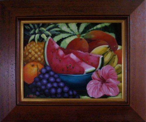 Two stunning originals, Arlene McDade - Tropical Fruit 1 & 2. Buy direct and save gallery commission