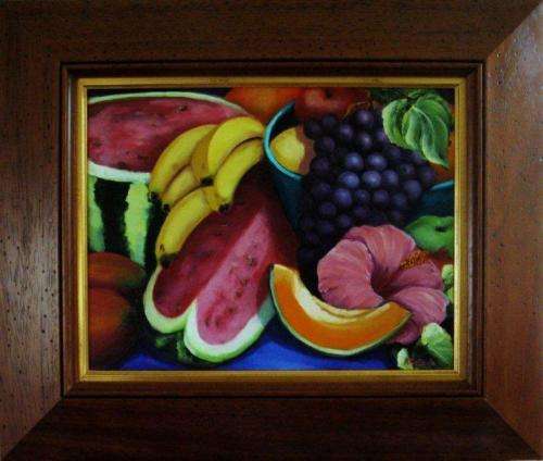 Two stunning originals, Arlene McDade - Tropical Fruit 1 & 2. Buy direct and save gallery commission