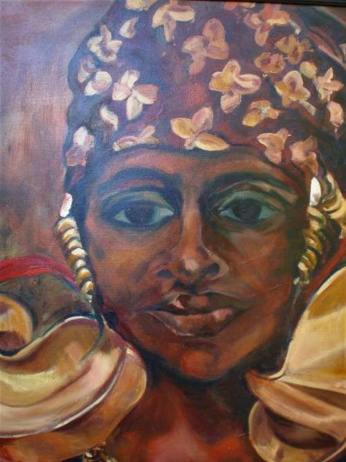Stunning large original Sally van Heyzen oil painting - fabulous statement piece!