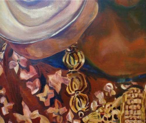 Stunning large original Sally van Heyzen oil painting - fabulous statement piece!