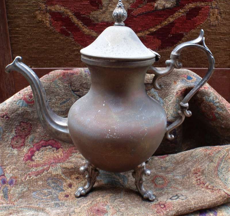 Gorgeous antique solid/heavy silver plated on copper - Crown BSC - blast from the past.
