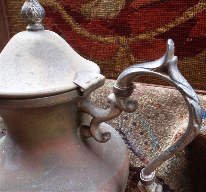 Gorgeous antique solid/heavy silver plated on copper - Crown BSC - blast from the past.