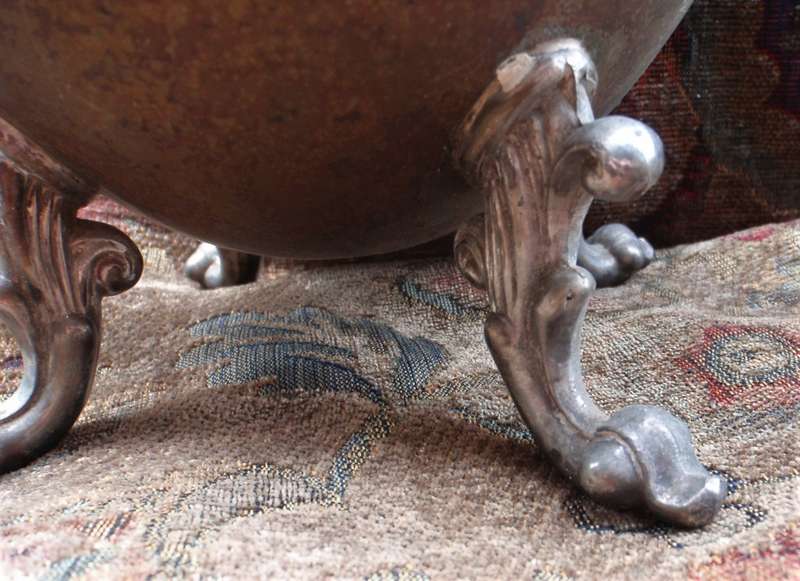 Gorgeous antique solid/heavy silver plated on copper - Crown BSC - blast from the past.