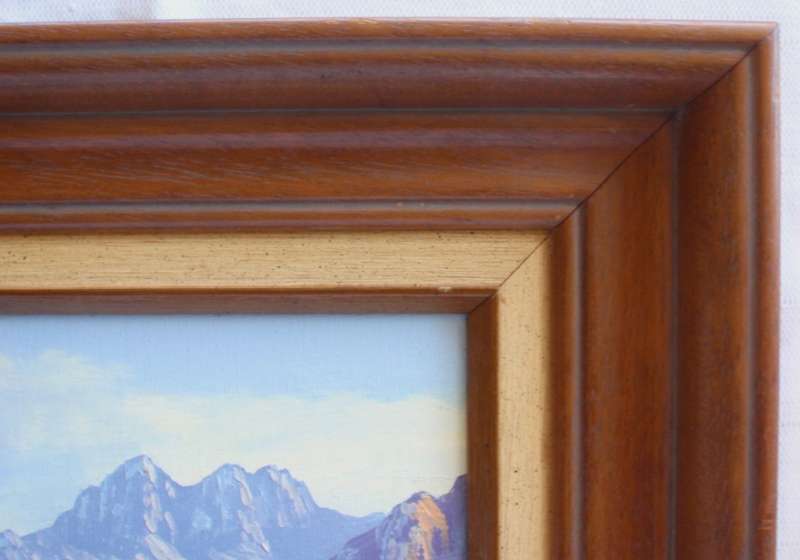 Vintage original oil Adriaan van der Linde. Swartberg Mountains Range. Well framed