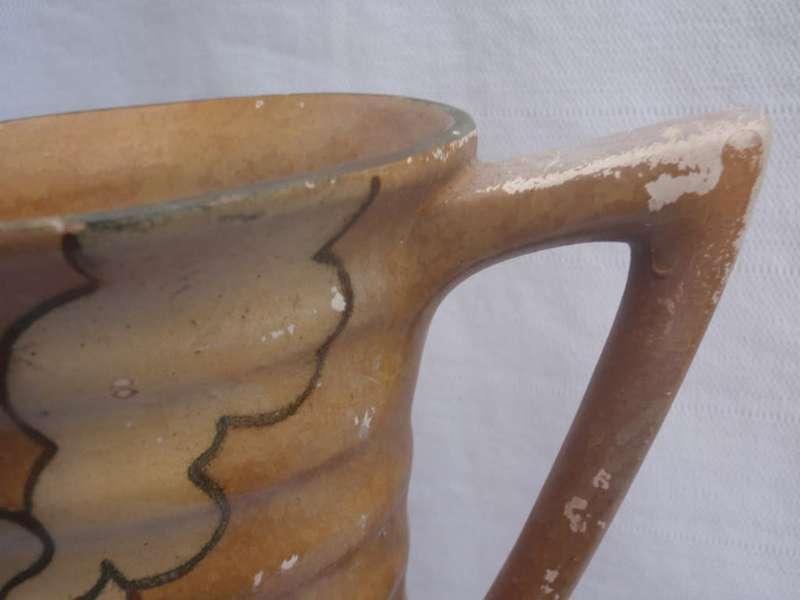 Art Deco - Savoy Wilton - hand painted vase, design reminecent of Clarice Cliff designs.