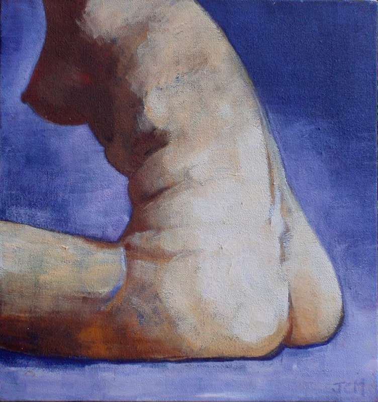 Original oil on canvas - Lavender Nude.  Gorgeous arty and tasteful painting.