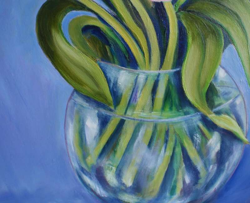 Original Arlene McDade `Tulips` on canvas - Invest in S.African artists.
