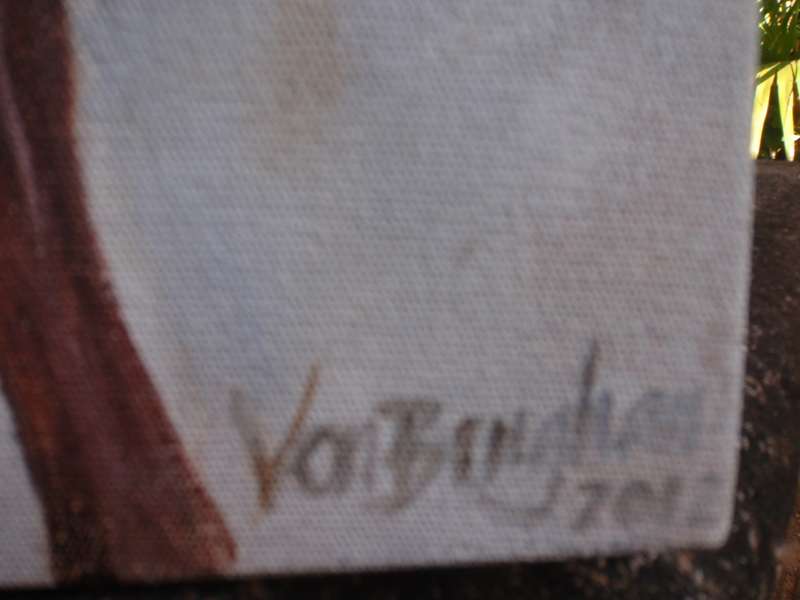 Original Mellisa von Brughan oil on canvas `Fynbos`.  Beautifully painted by well known KZN artist.