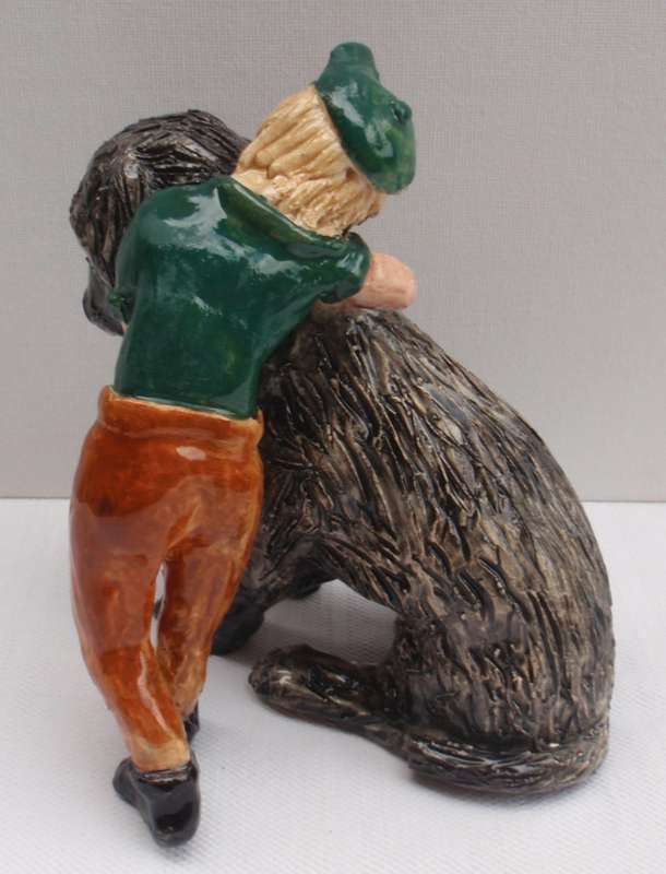 Pottery, Pet Lovers. Whimsical, weird, wonky and wonderful.  Unique set of three adorable pieces.