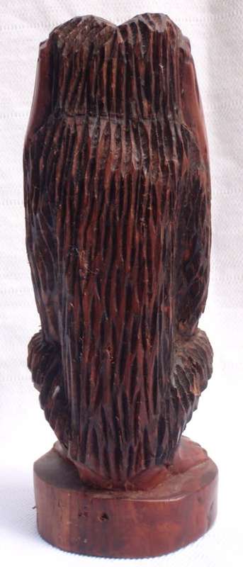 BEAUTIFUL AFRICAN CARVING - `HEAR NO EVIL` ONLY SURVIVING MEMBER OF HIS TROOP!!!