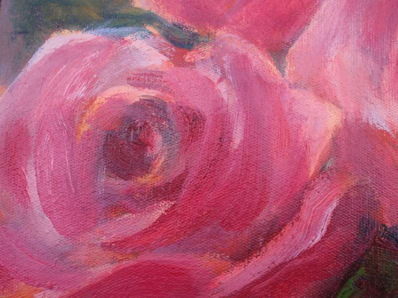 Gorgeous sumptious  roses. Original by Colleen Hamer AWSSA. Beautiful oil painting on canvas.