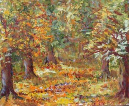 Original Ivy Schmidt 1917-2008 'Autumn Forest'