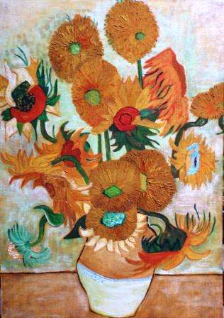 This is an original painting - copied from Van Gogh's 'Sunflowers' Really Stunning Painting!!!