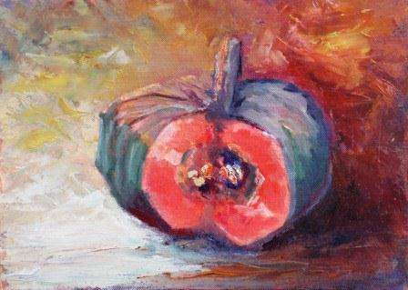 ORIGINAL OIL PAINTING 'SQUASH' RICH VIBRANT COLOURS!!!