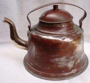 VINTAGE, RUSTIC MOROCCAN KETTLE (LARGE) CHARACTER IN YOUR KITCHEN!  IN GOOD FUNCTIONAL CONDITION!!!
