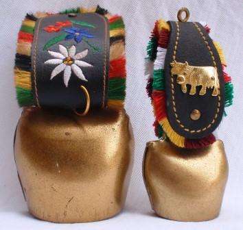 TWO GENUINE SWISS COW BELLS