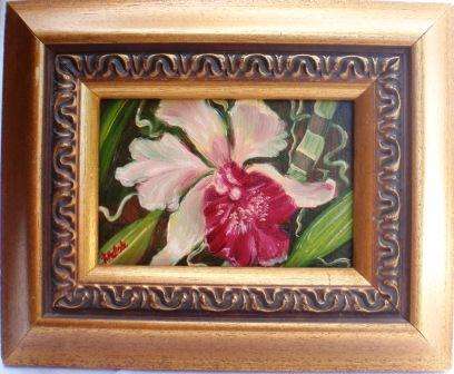 ORIGINAL OIL ON CANVAS by ARLENE McDADE - 'VINTAGE ORCHID'