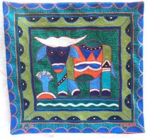HAND EMBROIDERED SHANGAAN CUSHION - ABSOLUTELY AMAZING!!!