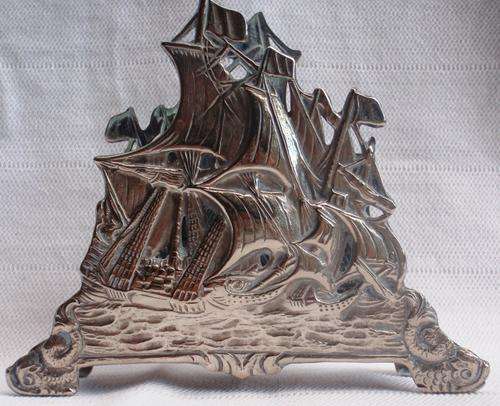INCREDIBLY BEAUTIFUL NAPKIN HOLDER - EPNS SILVER - SO MUCH LOVELY DETAIL - FOR THE OCEAN LOVER!!!