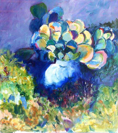 REALLY LOVELY ORIGINAL PAINTING 'DESERT ROSE' VERY GOOD PRICE!!!