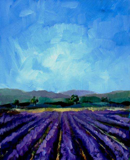 FABULOUS ORIGINAL 'LAVENDER FIELDS 4' BY ARLENE McDADE - WELL BELOW GALLERY PRICE!!!
