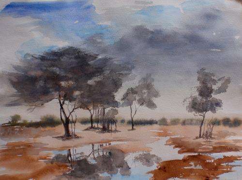 STUNNING ORIGINAL WATERCOLOUR 'STORMY REFLECTIONS' - DECORATE WITH ORIGINALS!!!