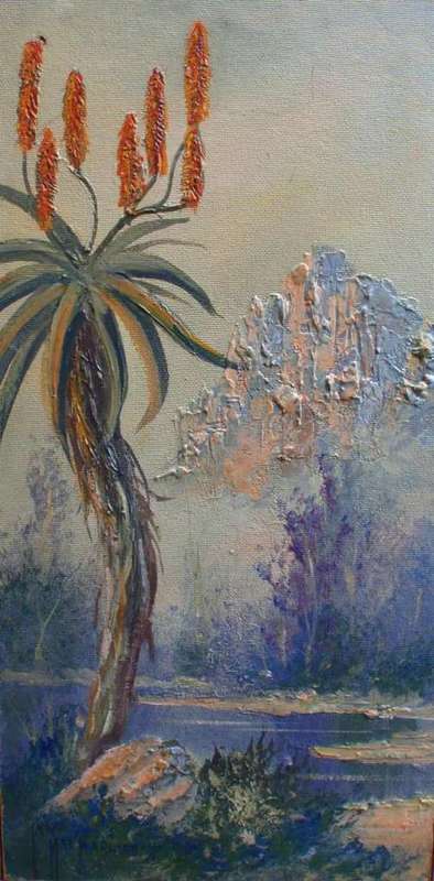 VINTAGE S.AFRICAN SCENERY - ORIGINAL OIL PAINTINGS BY 'IAN MACFARLANE'  PRICE FOR SET OF THREE!!!