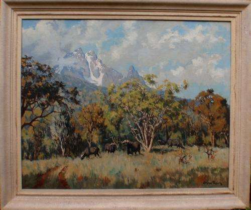 INVESTMENT ART, LOW START!!! - GORDON TAYLOR 1891-1971 AFRICA (wartime artist) GORGEOUS PAINTING!!!