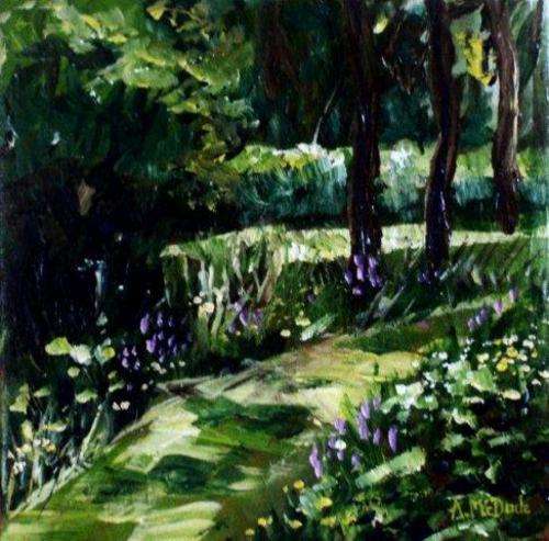 Original Arlene McDade 'Impressionist Park' Miniature