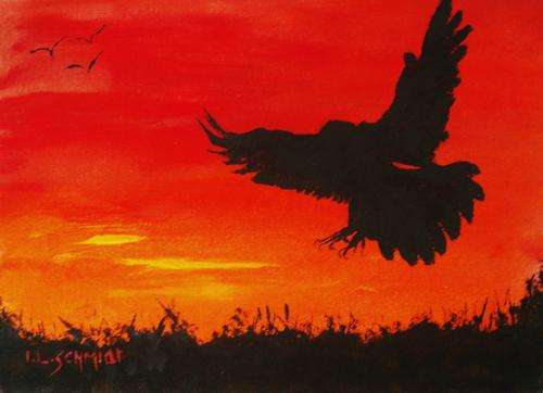 Original Ivy Schmidt 1917-2008 'Bird of Prey 1'