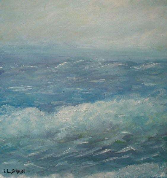 Original Ivy Schmidt 1917-2008 'Out At Sea'