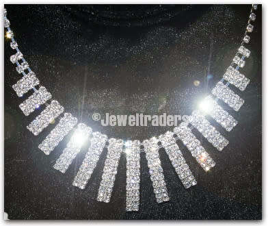 JT - Austrian Crystal Bridal diamante Choker Necklace