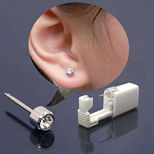 Disposable Safety Portable Sterile Body Ear Piercing Gun Unit Tool With Ear Studs