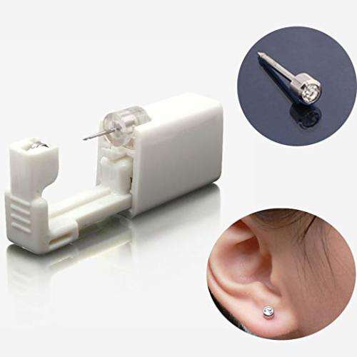Disposable Safety Portable Sterile Body Ear Piercing Gun Unit Tool With Ear Studs