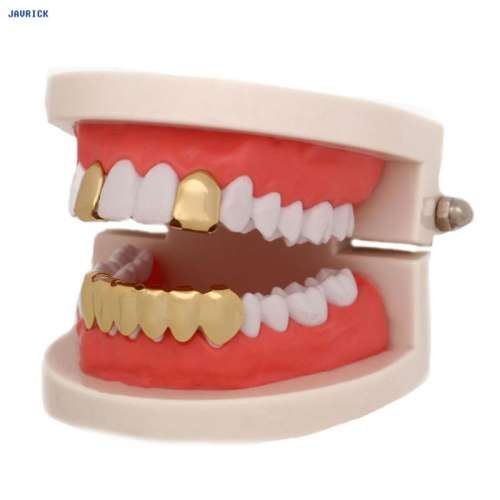 Hip Hop Grill Top & Bottom Gold Plated Dental Braces