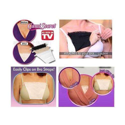 Women Modesty Panel Chemisette Cleavage Cover Lace Overlay Seamless Soft Sexy