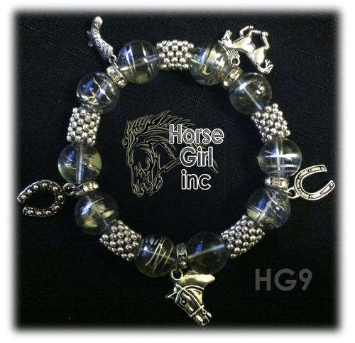 Ultimate Horse Lover - Beautiful silver beaded horse bracelet